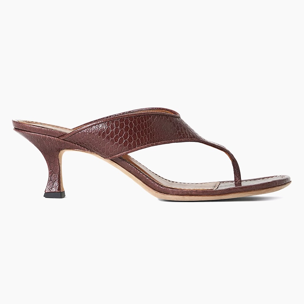 Never worn, thong sandals.